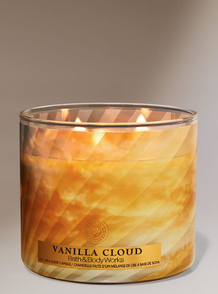 Nến 3 Bấc Vanilla Cloud 3-Wick Candle Nến 3 Bấc