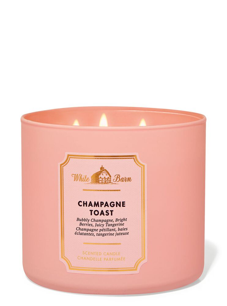 Champagne Toast 3-Wick Candle Nến 3 tim