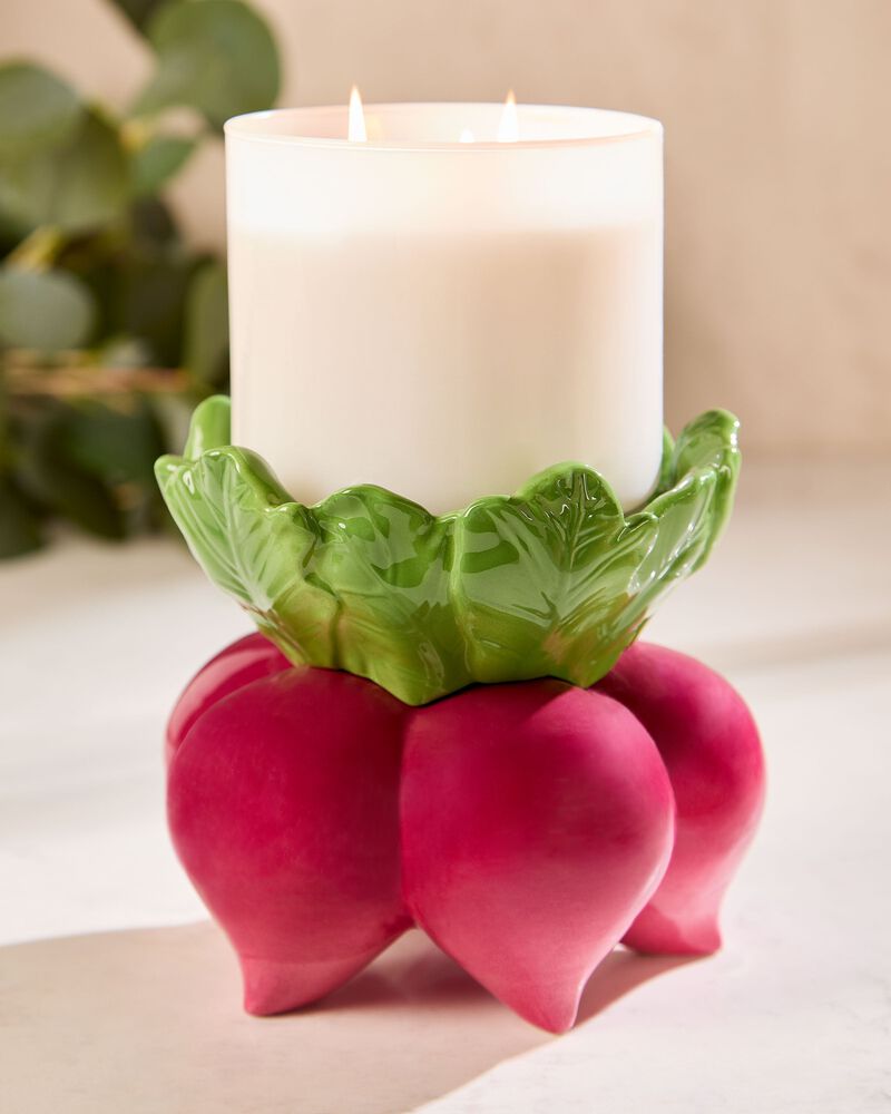 Beet Pedestal 3-Wick Candle Holder 3-Wick Candle Holder
