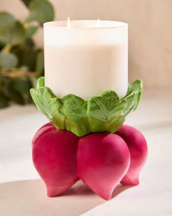 Beet Pedestal 3-Wick Candle Holder 3-Wick Candle Holder