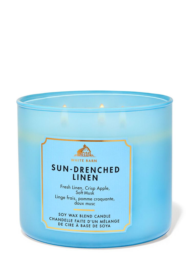Nến 3 Bấc Sun-Drenched Linen 3-Wick Candle Nến 3 Bấc