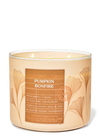 Nến 3 Bấc Pumpkin Bonfire 3-Wick Candle Nến 3 Bấc