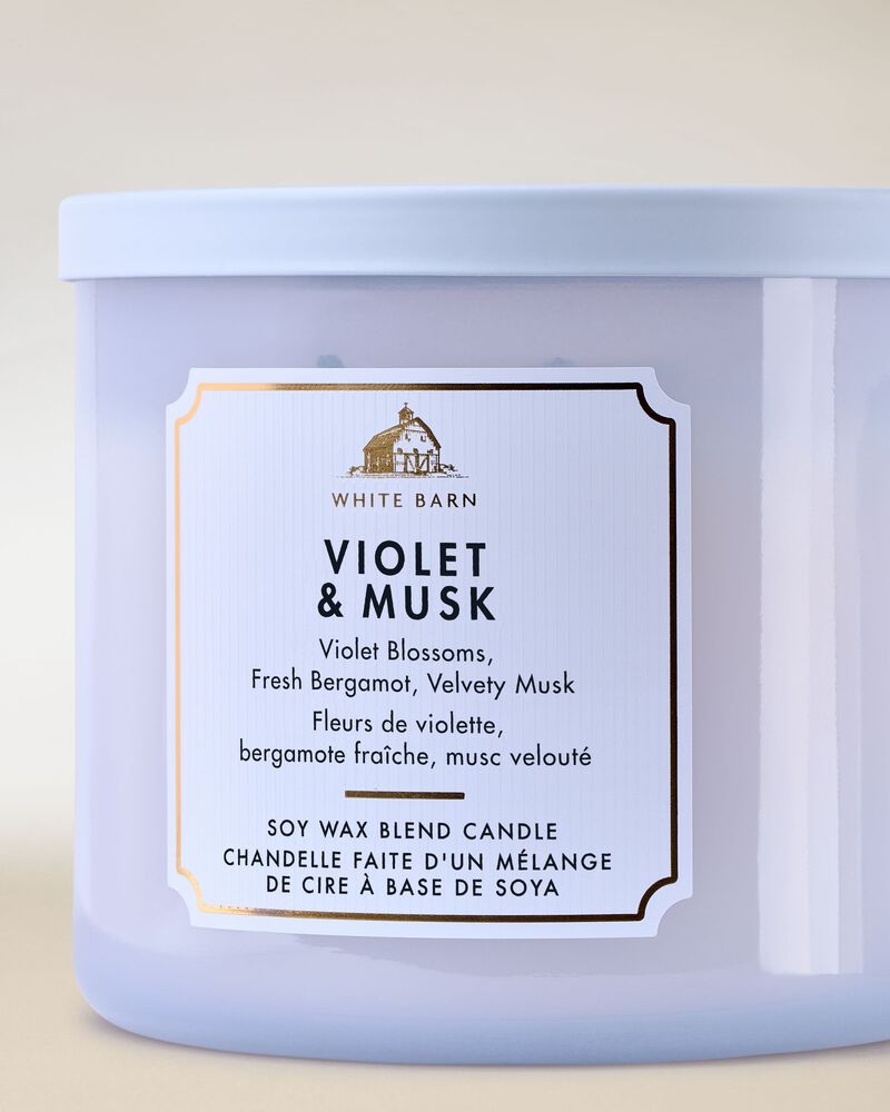 Nến 3 Bấc Violet & Musk 3-Wick Candle 3-Wick Candle