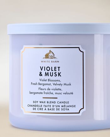 Nến 3 Bấc Violet & Musk 3-Wick Candle 3-Wick Candle