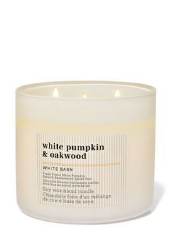 Nến 3 Bấc White Pumpkin & Oakwood 3-Wick Candle