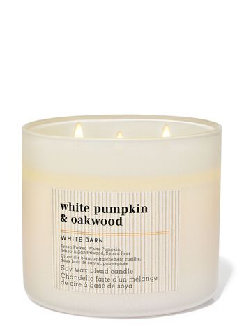 Nến 3 Bấc White Pumpkin & Oakwood 3-Wick Candle Nến 3 Bấc