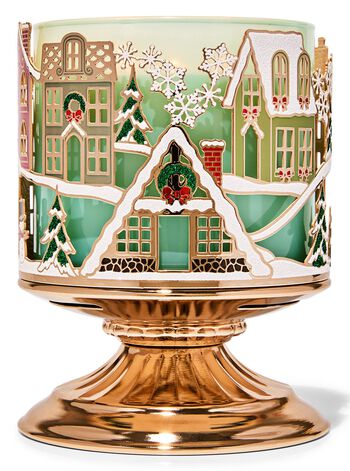 Village Scene 3-Wick Candle Holder Giá Đỡ Nến 3 Bấc