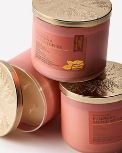 Nến 3 Bấc Pumpkin & Salted Toffee 3-Wick Candle image number null
