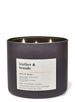 Nến 3 Bấc Leather & Brandy 3-Wick Candle