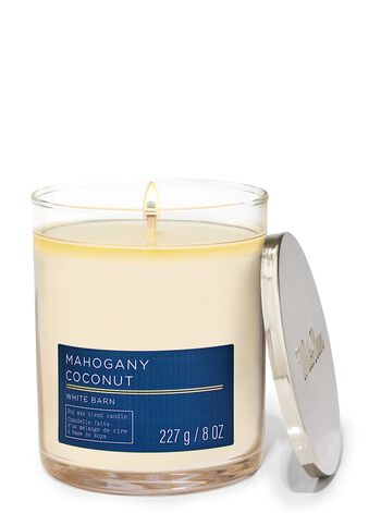 Mahogany Coconut Single Wick Candle Nến 1 tim Mahogany Coconut Single Wick Candle