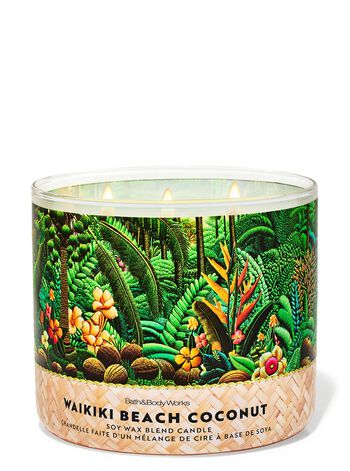 Nến 3 Bấc Waikiki Beach Coconut 3-Wick Candle Nến 3 Bấc
