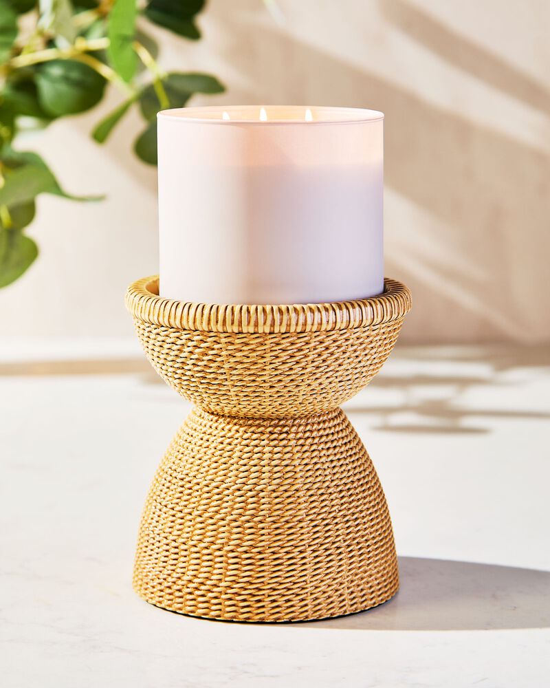 Đế Nến 3 Bấc Woven Pedestal 3-Wick Candle Holder 3-Wick Candle Holder