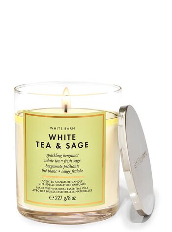 White Tea & Sage Signature Single Wick Candle Nến 1 tim White Tea & Sage Single Wick Candle