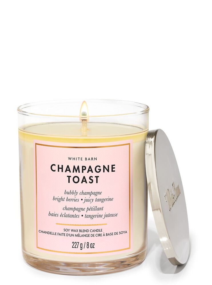 Champagne Toast Single Wick Candle Nến 1 tim
