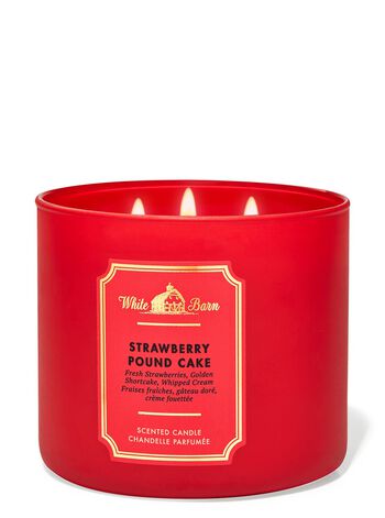 Strawberry Pound Cake 3-Wick Candle Nến 3 tim Strawberry Pound Cake 3-Wick Candle
