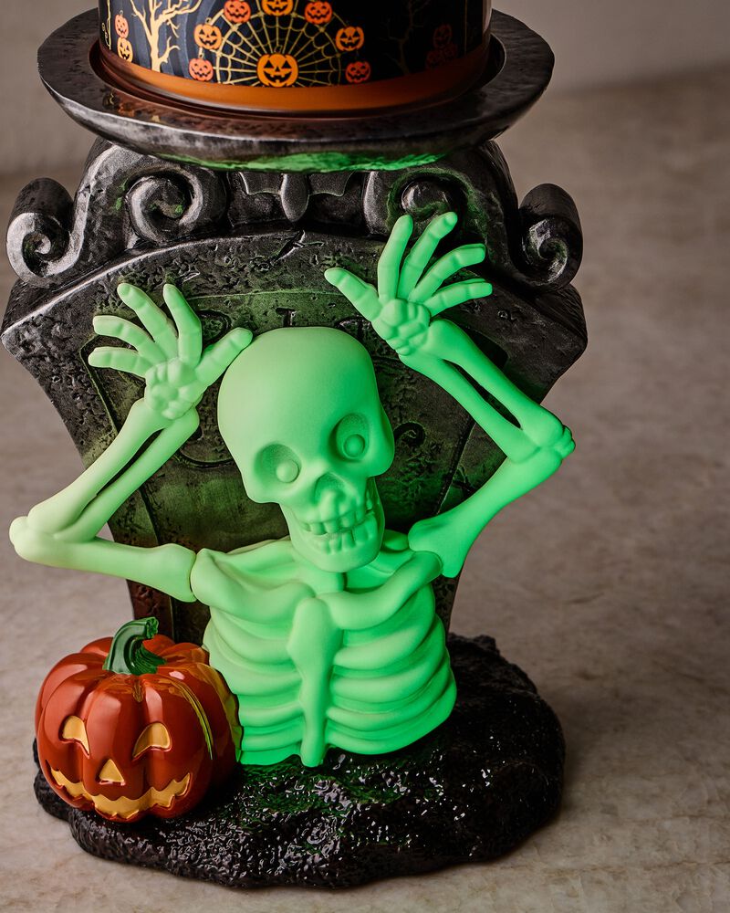 Đế Nến 3 Bấc Glow-in-the-Dark Skeleton Boo! Pedestal 3-Wick Candle Holder 3-Wick Candle Holder