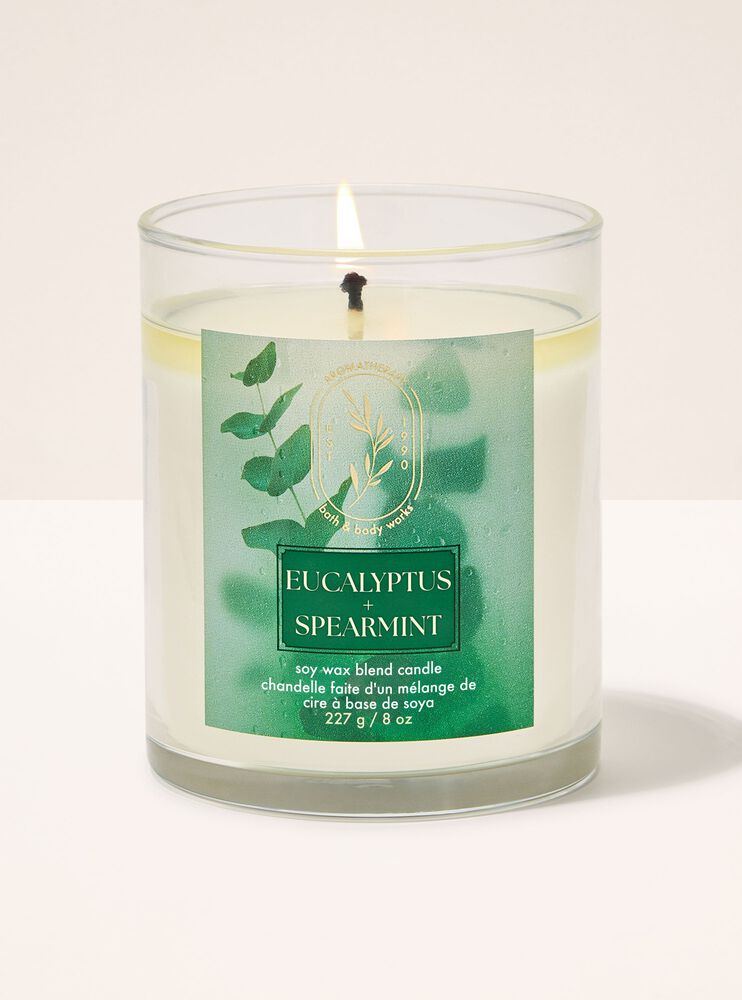 Nến 1 Bấc  Eucalyptus Spearmint Single Wick Candle Single Wick Candle