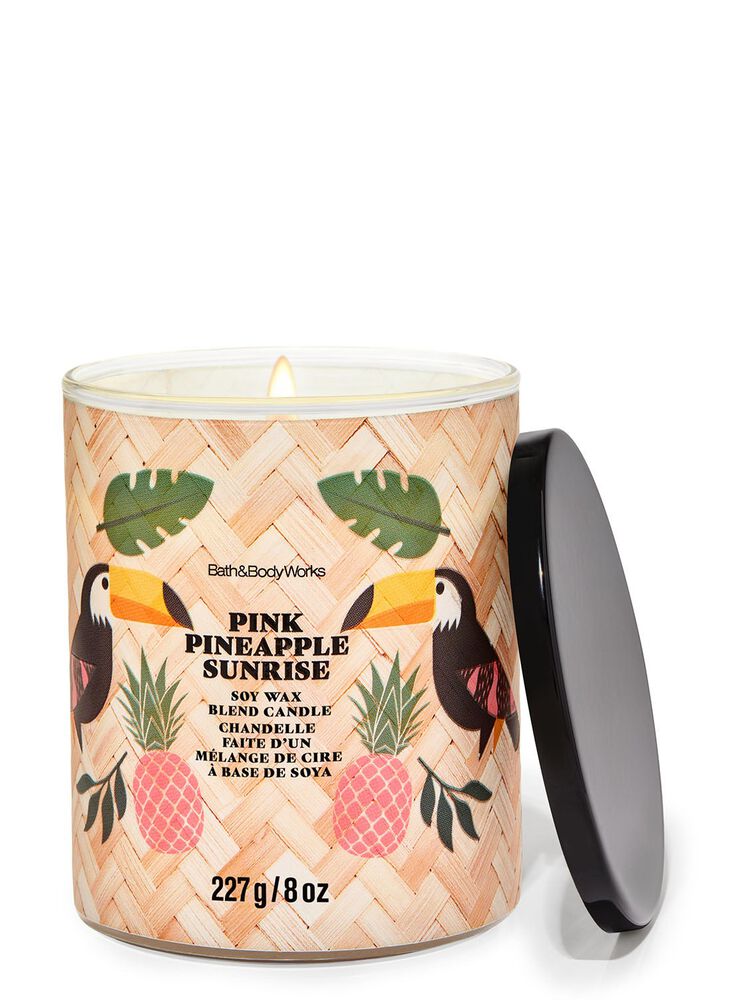 Pink Pineapple Sunrise Single Wick Candle Nến 1 tim