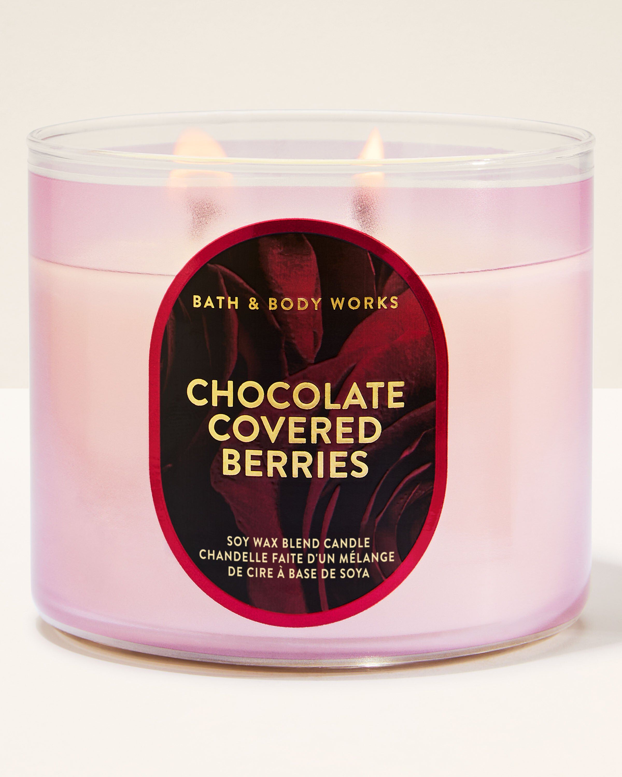 Shop Chocolate Covered Berries 3-Wick Candle | Bath & Body Works