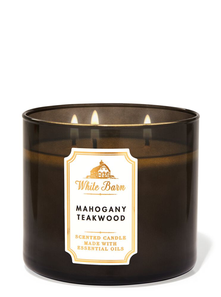 Nến 3 Bấc Mahogany Teakwood 3-Wick Candle Nến 3 Bấc