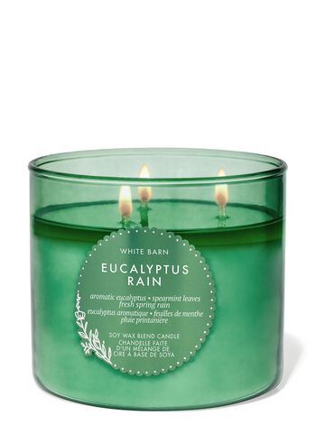 Nến 3 tim Eucalyptus Rain 3-Wick Candle Nến 3 Bấc