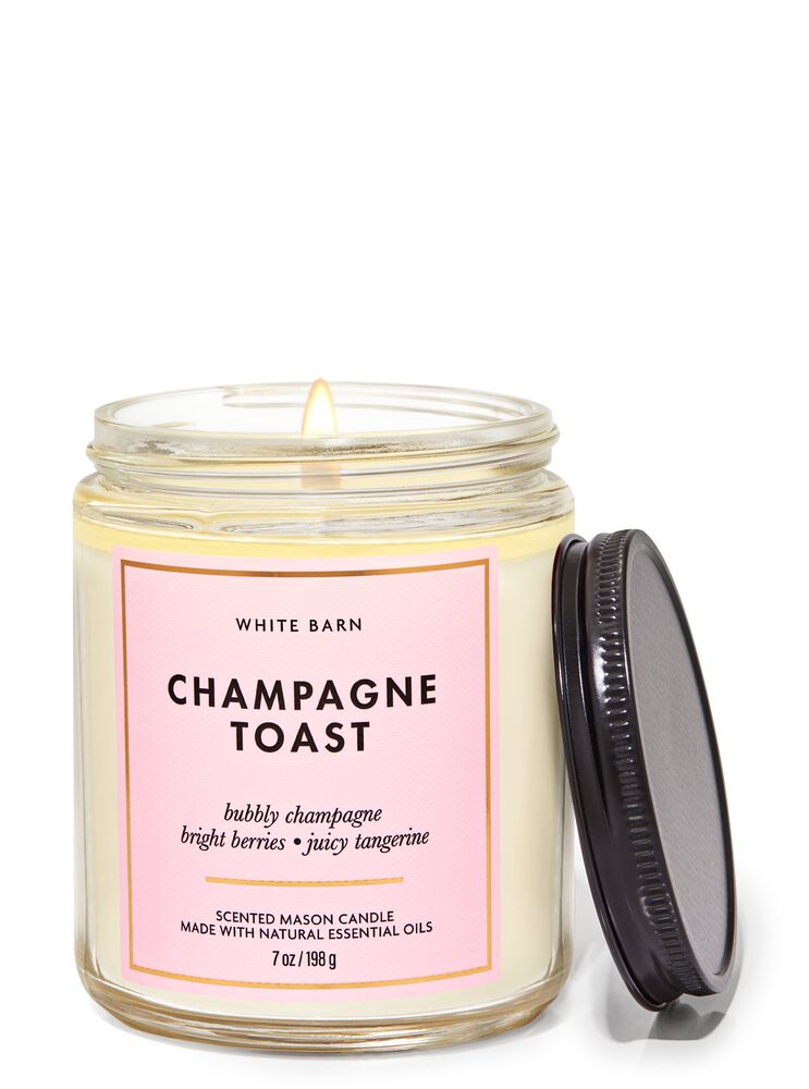 Champagne Toast Mason Single Wick Candle Single Wick Candle