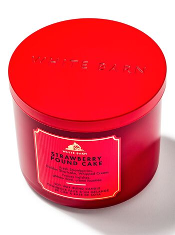 Nến 3 Bấc Strawberry Pound Cake 3-Wick Candle Nến 3 Bấc