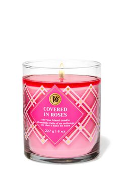 Nến 1 Bấc Covered In Roses Single Wick Candle