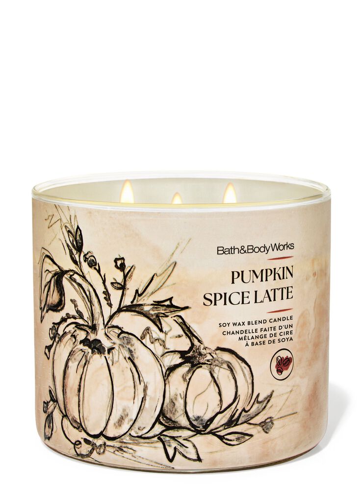 Pumpkin Spice Latte 3-Wick Candle Nến 3 Bấc