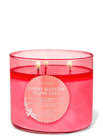 Cherry Blossom Pound Cake 3-Wick Candle Nến 3 tim Cherry Blossom Pound Cake 3-Wick Candle