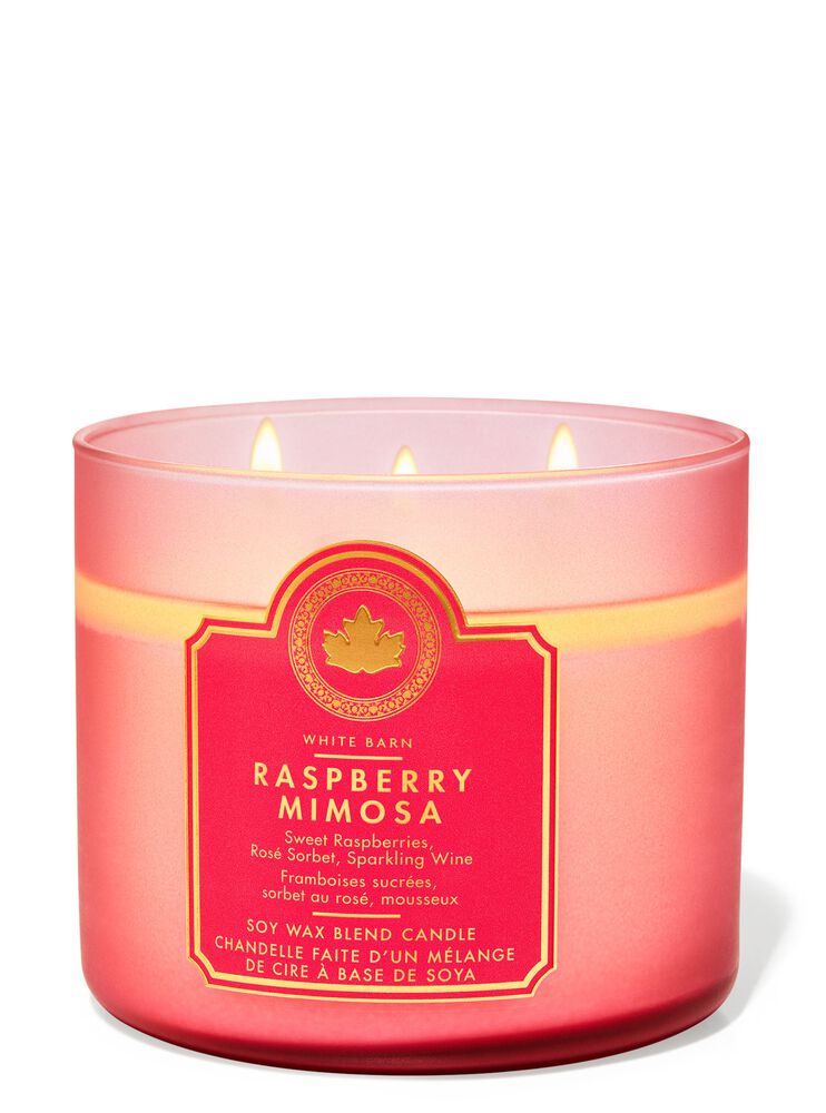 Nến 3 Bấc Raspberry Mimosa 3-Wick Candle Nến 3 Bấc