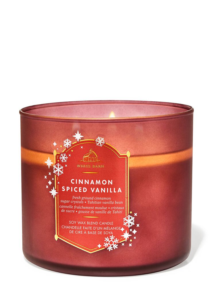 Nến 3 Bấc Cinnamon Spiced Vanilla 3-Wick Candle Nến 3 Bấc