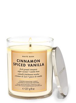 Nến 1 tim Cinnamon Spiced Vanilla Single Wick Candle