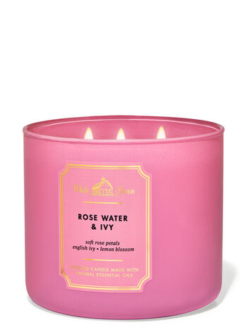 Rose Water & Ivy 3-Wick Candle Nến 3 tim Rose Water & Ivy 3-Wick Candle