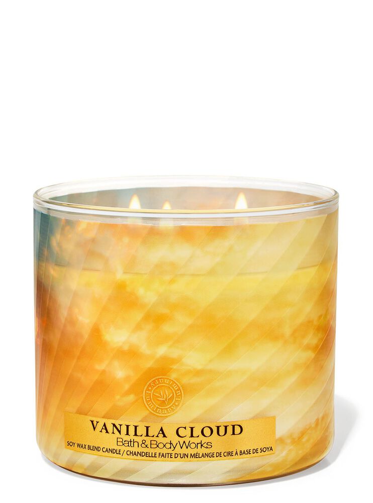 Nến 3 Bấc Vanilla Cloud 3-Wick Candle Nến 3 Bấc