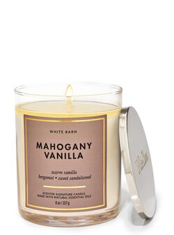 Nến 1 tim Mahogany Vanilla Single Wick Candle