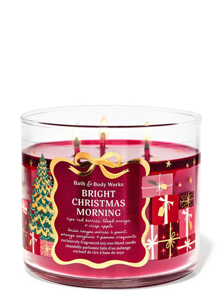 Nến 3 Bấc Bright Christmas Morning 3-Wick Candle Nến 3 Bấc