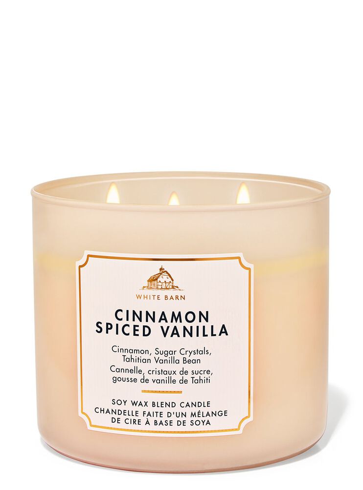 Nến 3 Bấc Cinnamon Spiced Vanilla 3-Wick Candle Nến 3 Bấc