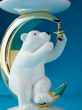 Bear & Moon Pedestal 3-Wick Candle Holder 3-Wick Candle Holder