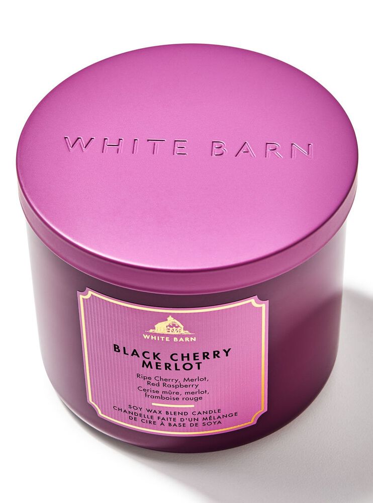 Black Cherry Merlot 3-Wick Candle Nến 3 tim