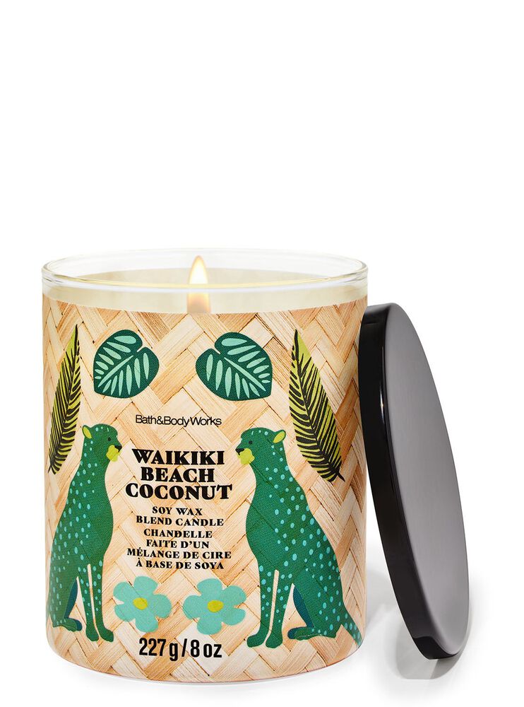 Nến 1 Bấc Waikiki Beach Coconut Single Wick Candle Nến 1 Bấc