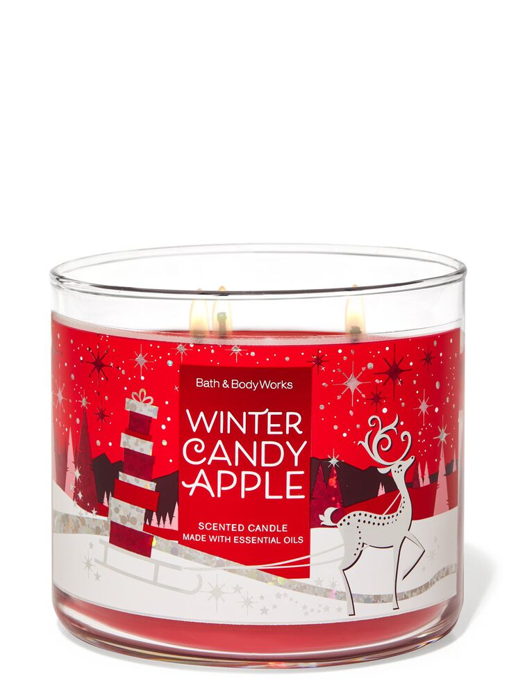 Nến 3 Bấc Winter Candy Apple 3-Wick Candle Nến 3 Bấc