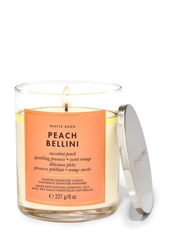 Peach Bellini Signature Single Wick Candle Single Wick Candle