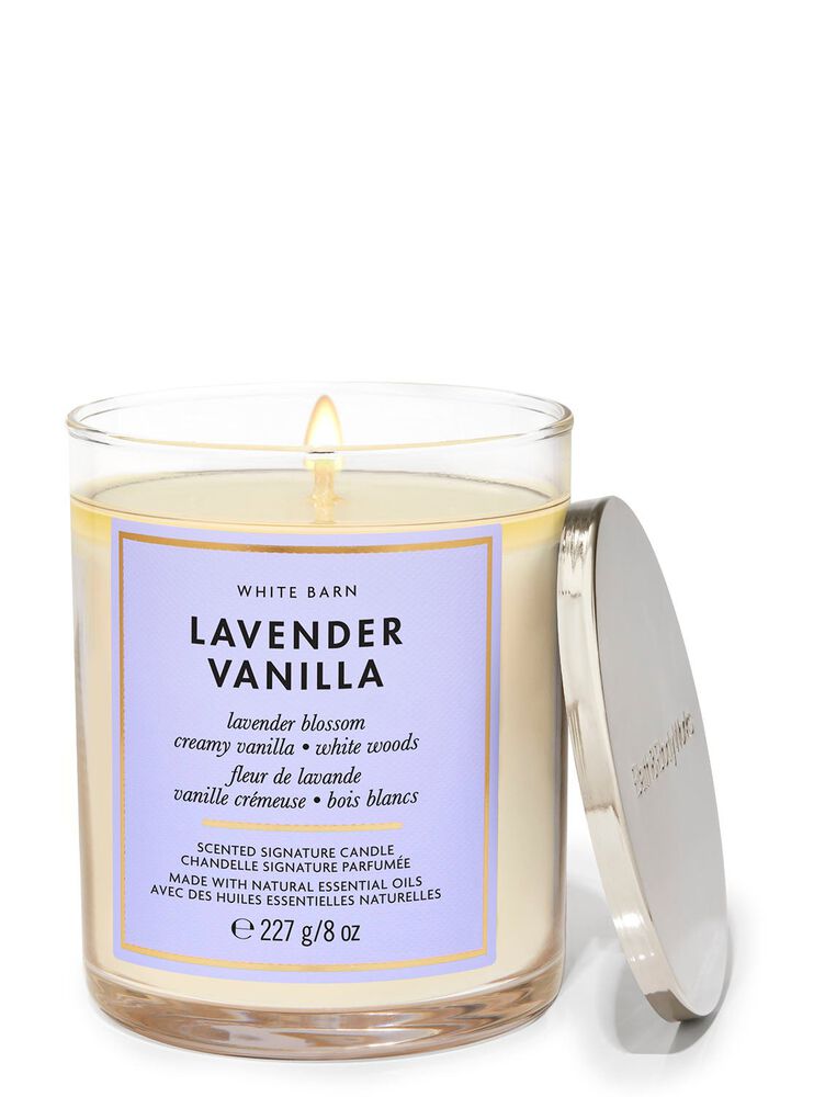Nến 1 Bấc Lavender Vanilla Single Wick Candle Nến 1 Bấc
