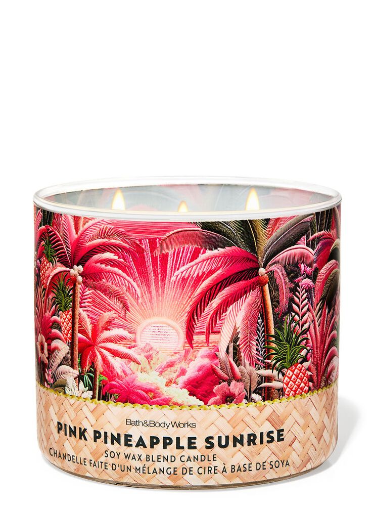 Nến 3 Bấc Pink Pineapple Sunrise 3-Wick Candle Nến 3 Bấc