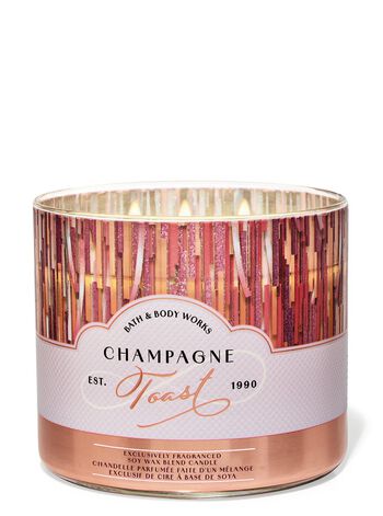 Champagne Toast 3-Wick Candle Nến 3 tim Champagne Toast 3-Wick Candle