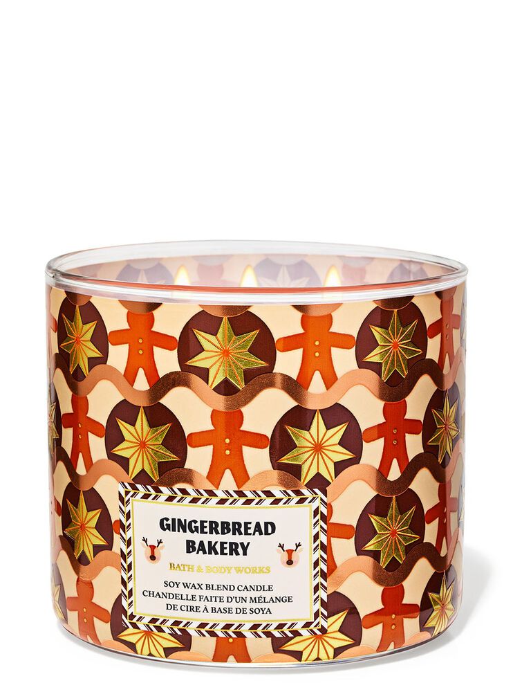 Nến 3 Bấc Gingerbread Bakery 3-Wick Candle Nến 3 Bấc