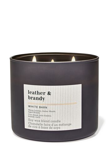 Nến 3 Bấc Leather & Brandy 3-Wick Candle Nến 3 Bấc