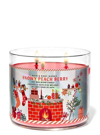 Snowy Peach Berry 3-Wick Candle Nến 3 Bấc
