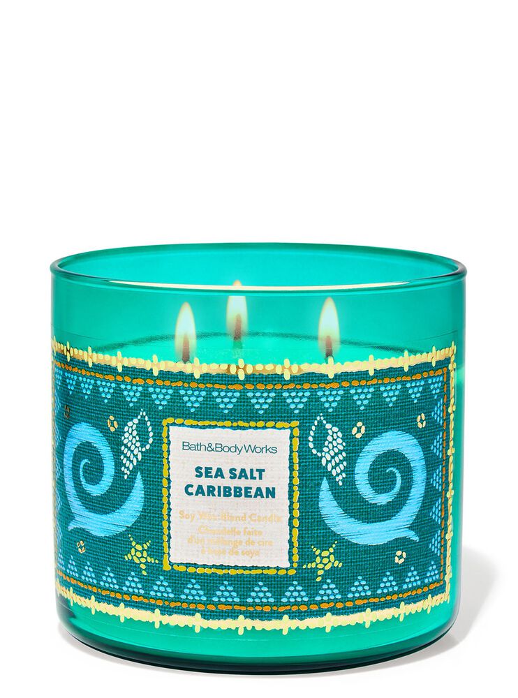 Nến 3 Bấc Sea Salt Caribbean 3-Wick Candle Nến 3 Bấc